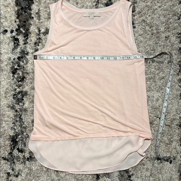 LOFT Orange Pink Tank Top Silky Sheen - Picture 6 of 8